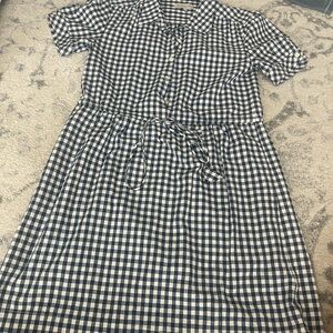 podolls size m blue and white plaid dress